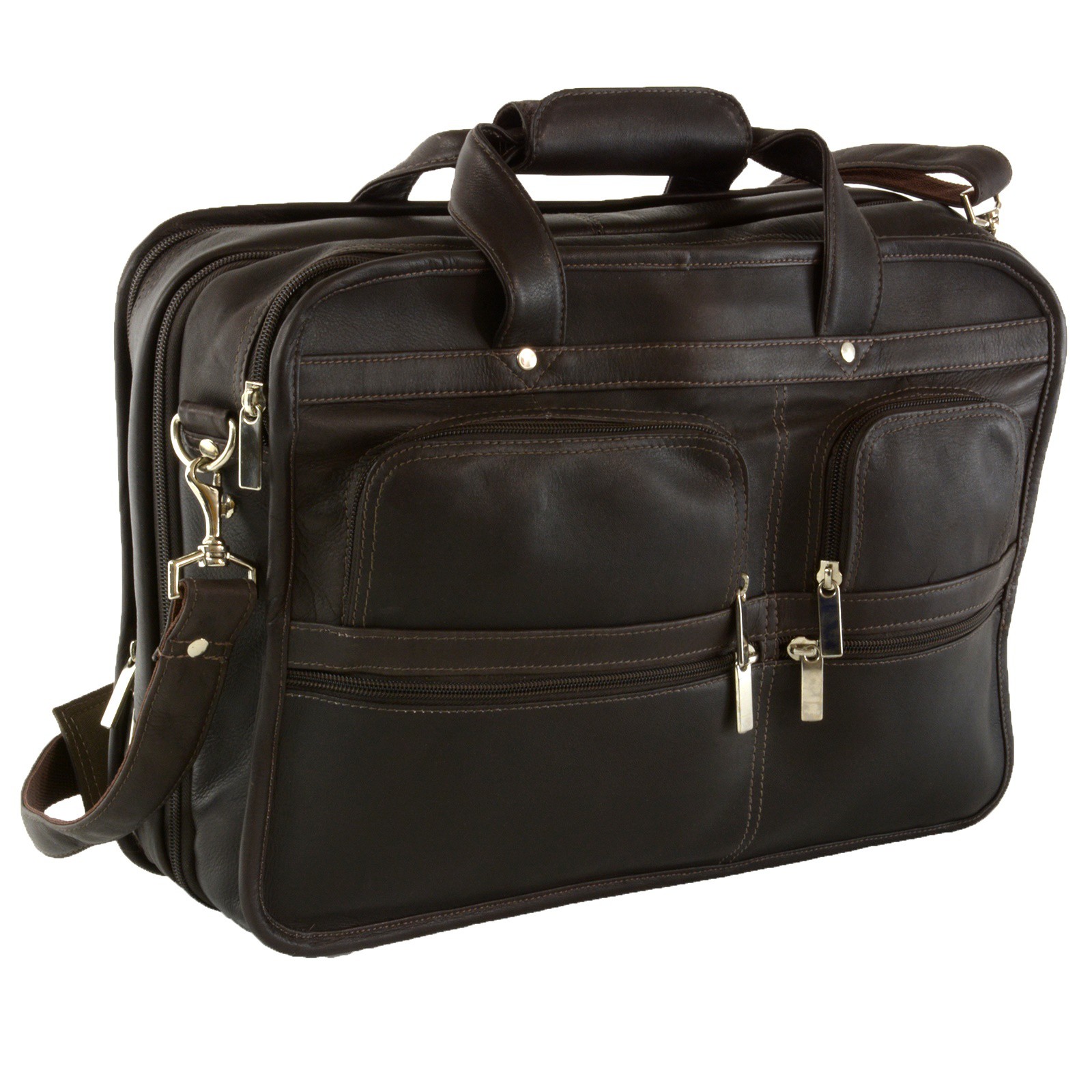 Hammer Anvil Turbo Expandable Laptop Briefcase Colombian Leather